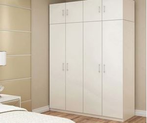 Hình ảnh của TỦ QUẦN ÁO GỖ MDF MẦU TRẮNG 2 TẦNG RỘNG 160CM