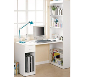 Hình ảnh của BÀN LIỀN GIÁ SÁCH GỖ MDF RỘNG 120CM MẦU TRẮNG