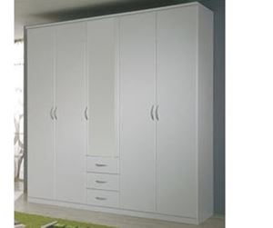 Hình ảnh của TỦ QUẦN ÁO GỖ ÉP MDF RỘNG 200CM MẦU TRẮNG