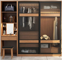 Hình ảnh của Tủ quần áo cánh kính kết hợp bàn phấn