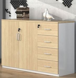 Hình ảnh của Tủ để đồ gỗ công nghiệp kết hợp cánh mở